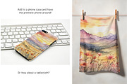 Watercolor Mountain Landscapes Set 2, a Decorative Illustration by Kat's Artful Creations (Thumbnail 8 of 20)