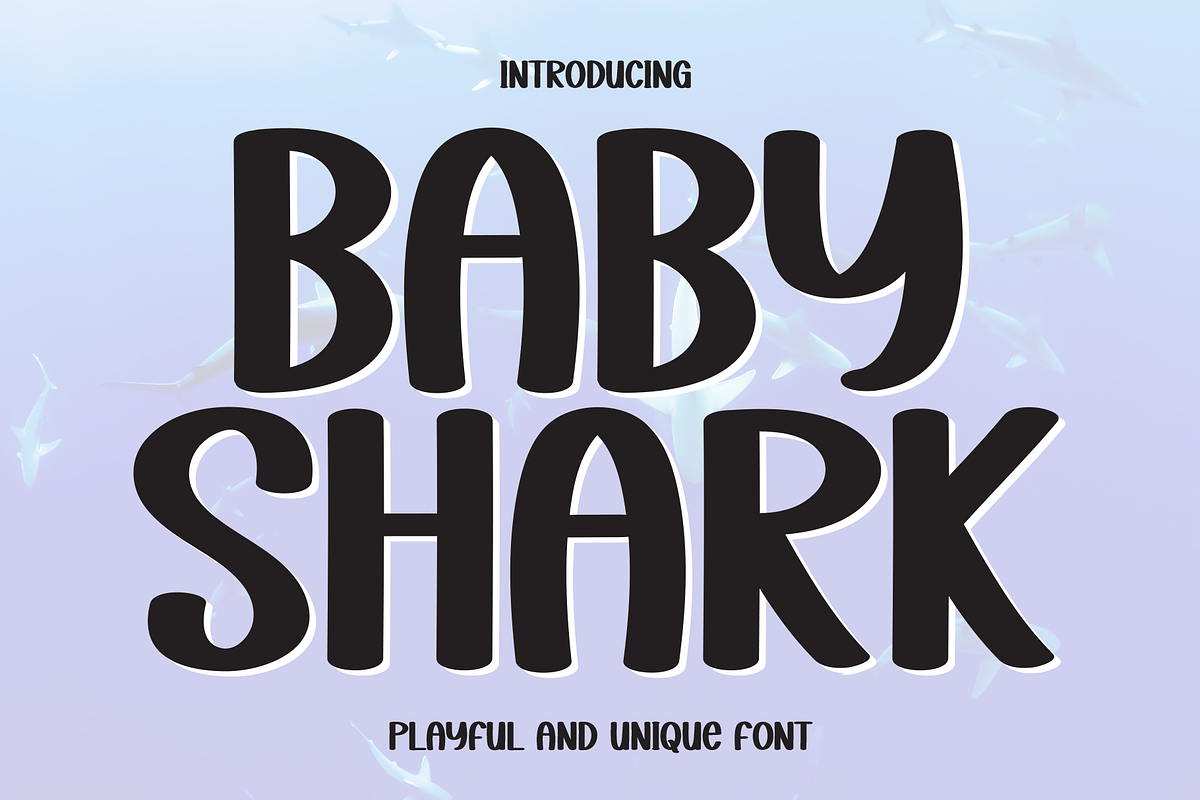 Baby Shark | Script Font, a Script Font by Scratchones (Photo 1 of 8)