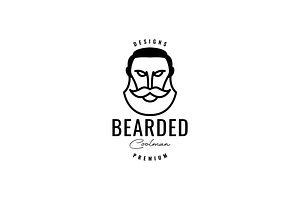 Face Man Beard And Mustache Logo