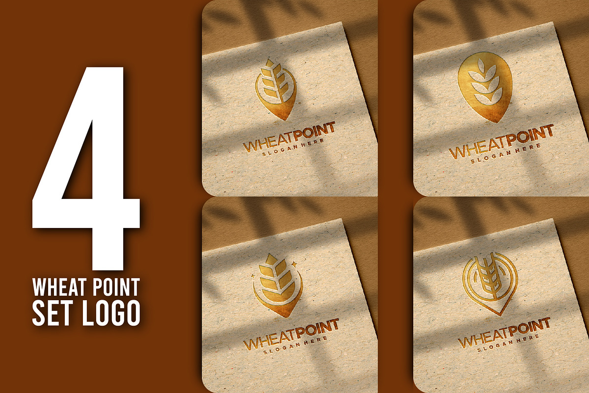Set of Wheat Agriculture logo design, a Branding & Logo Template by Lucky Creative (Photo 1 of 5)