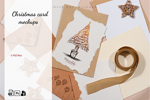 Christmas Card Mockup set