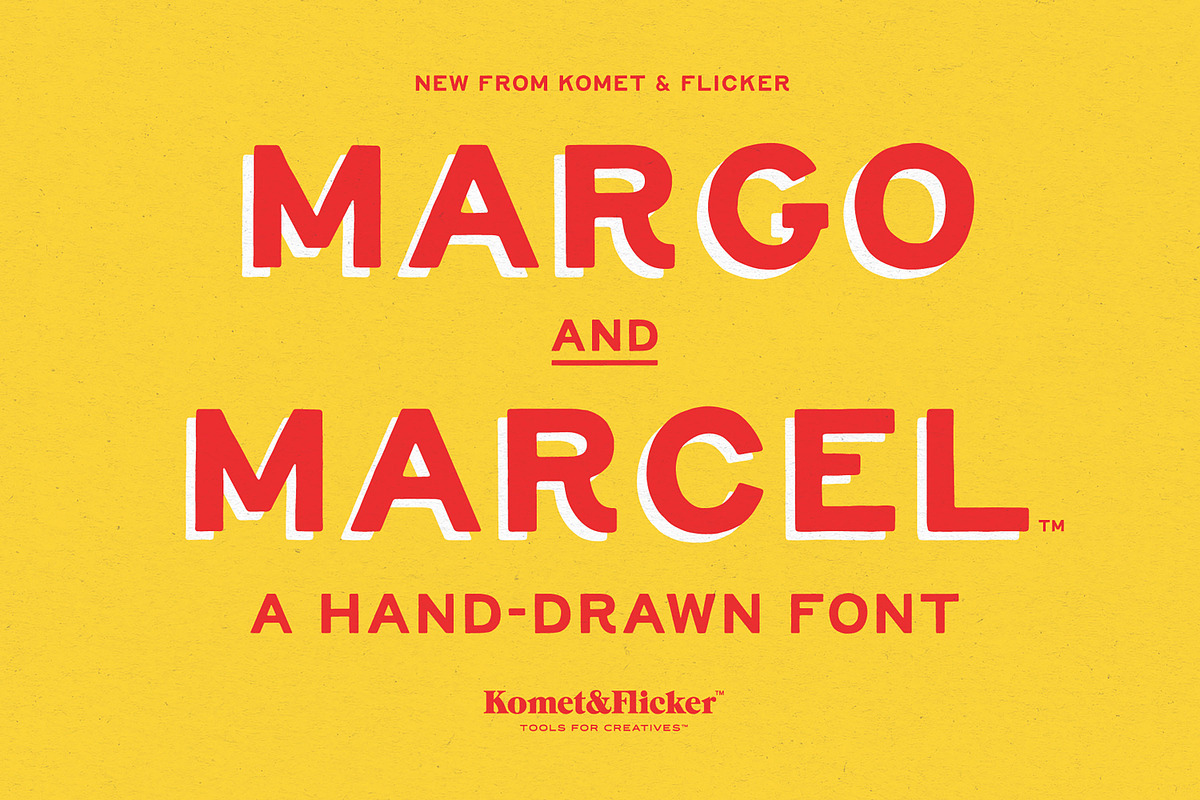 Margo and Marcel - A Hand-Drawn Font, a Sans Serif Font by Komet & Flicker (Photo 1 of 15)