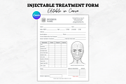 Botox and Dermal Filler Canva Form, a Stationery Template by Coral Beauty (Thumbnail 1 of 4)