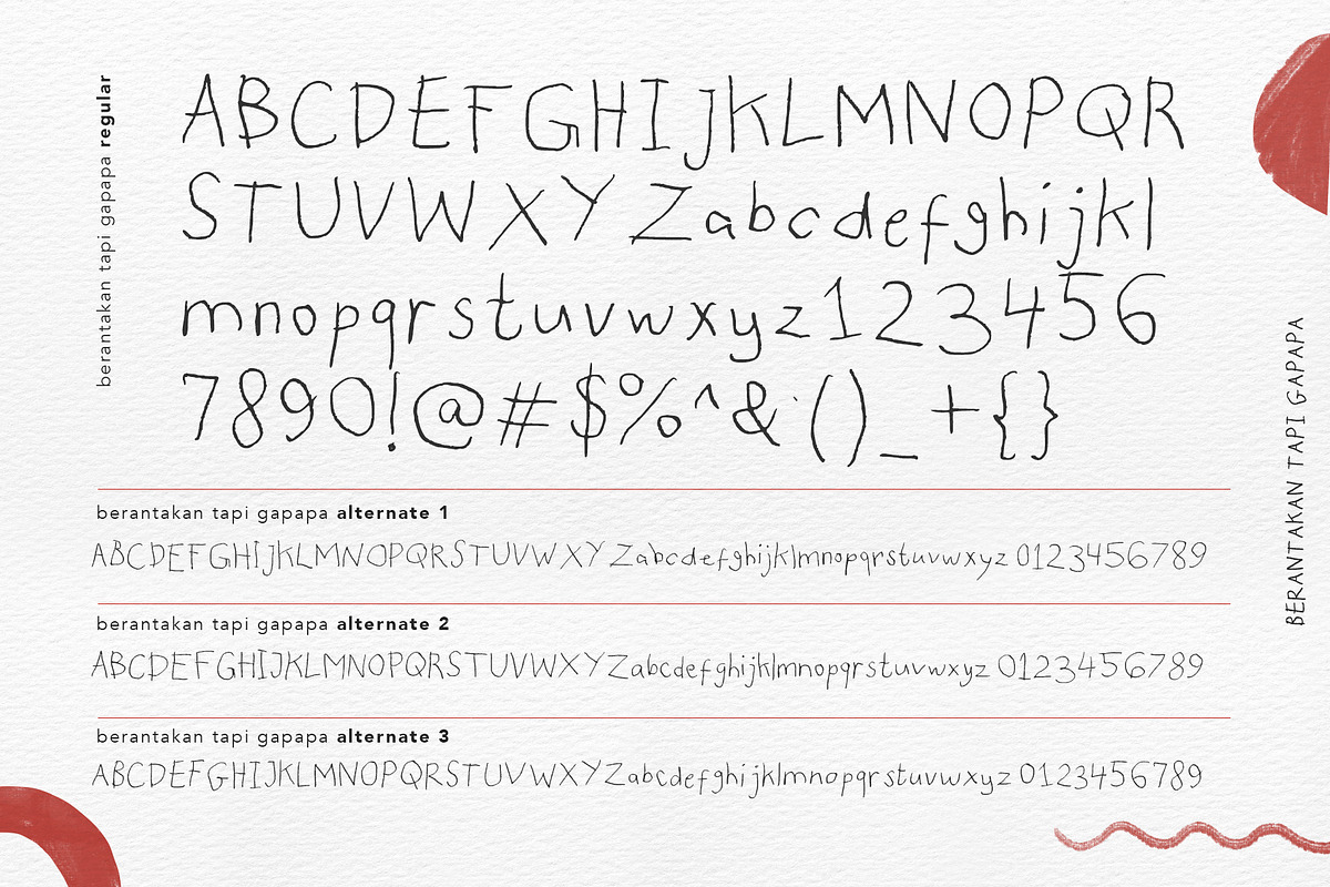Berantakan Tapi Gapapa Doodle Font, a Handwritten Font by Perplexitics (Photo 11 of 11)