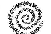 50 Elegant Floral Leaf Spiral Frame, a Decorative Illustration by Amazin_art (Thumbnail 36 of 39)