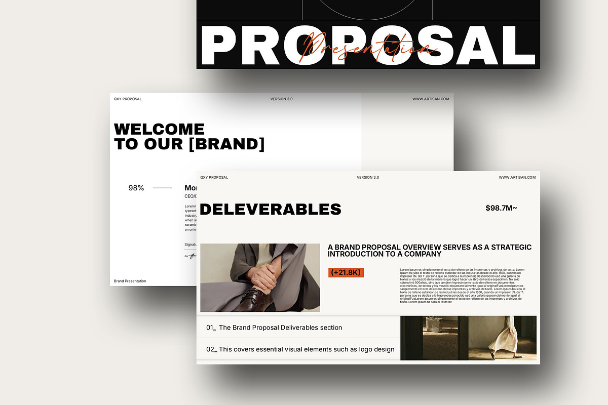 Brand Proposal Presentation Template, a Presentation Template by Studio Artisan (Photo 2 of 7)
