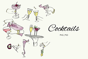 Cocktails Illustration Bundle, a Decorative Illustration by Little Gremlin (Thumbnail 1 of 7)