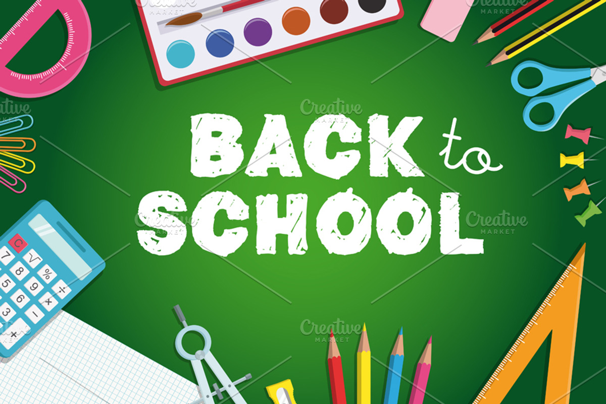 Back to school template, a Flyer Template by María Arencibia