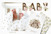 Mom & Baby Animals Floral Collection, an Animal Illustration by polikarpovaart (Thumbnail 2 of 12)