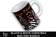 Black and White Christmas Mug Bundle, an Object Graphic by BatVetDesigns (Thumbnail 3 of 4)