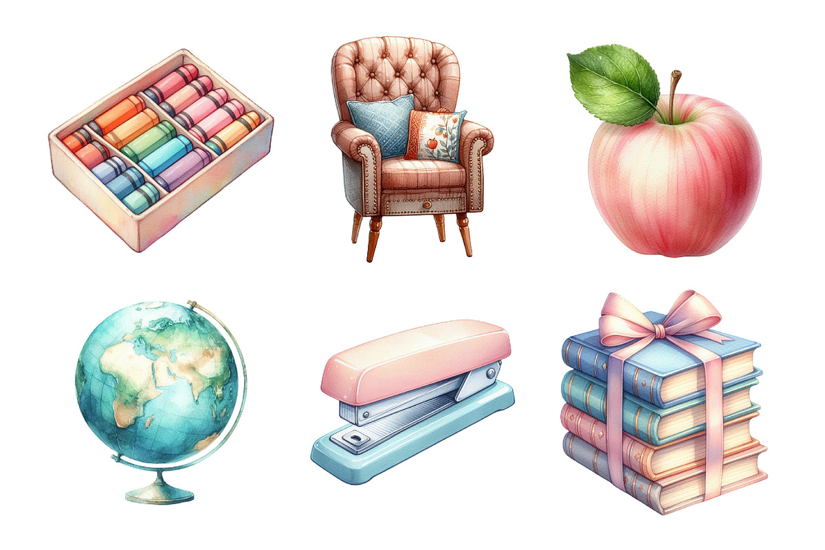 Watercolor Teacher Clipart, an Illustration by Daily.Designs (Photo 3 of 5)