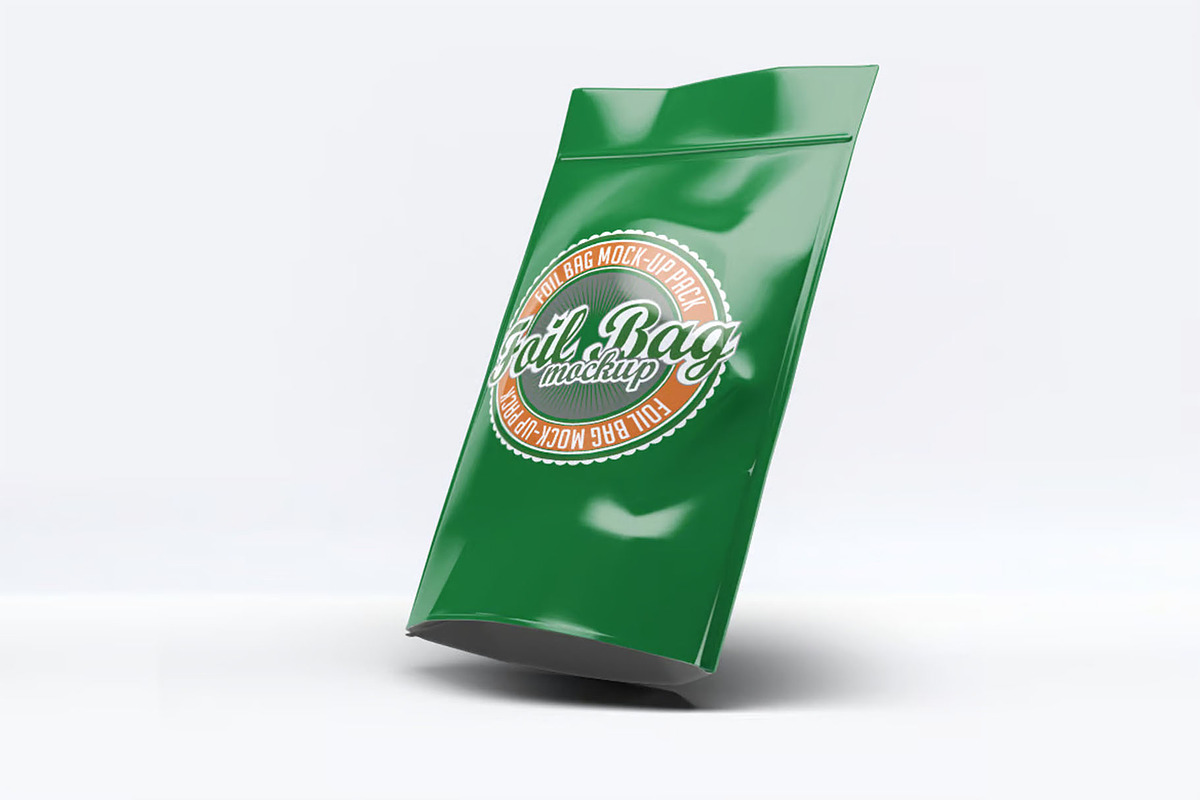 Foil Bag Mock-up Pack, a Packaging Mockup by DesignRushMarket (Photo 6 of 8)