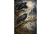 Raven Wall Art Whispers in the Pines, a Background Graphic by LaseredNinja (Thumbnail 2 of 3)