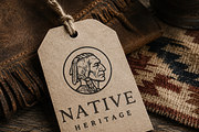 Native Indian Chief Hand Drawn Logo, a Branding & Logo Template by Enola99d (Thumbnail 1 of 2)