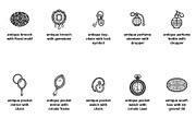 vintage fashion accessories Icon Set, an Outline Icon by Nurlan's shop (Thumbnail 5 of 6)