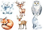 Winter Animals and Birds clipart, an Illustration by Designworld (Thumbnail 3 of 6)