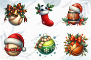 Christmas Sport Balls Sublimation, a Graphic by designcity5 (Thumbnail 2 of 5)