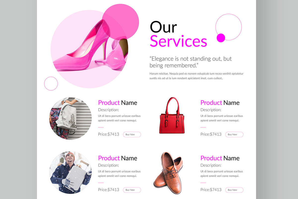 Fashion Landing Page Layout, a Landing Page Template by CreativeShaper (Photo 3 of 6)