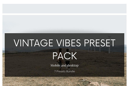 7 Lightroom Presets Pack VintageFilm