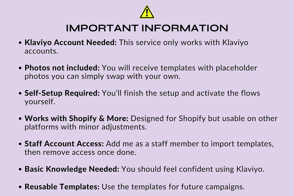 Klaviyo Easy Flow Templates, an Email Template by The Pixel Palace (Photo 12 of 12)