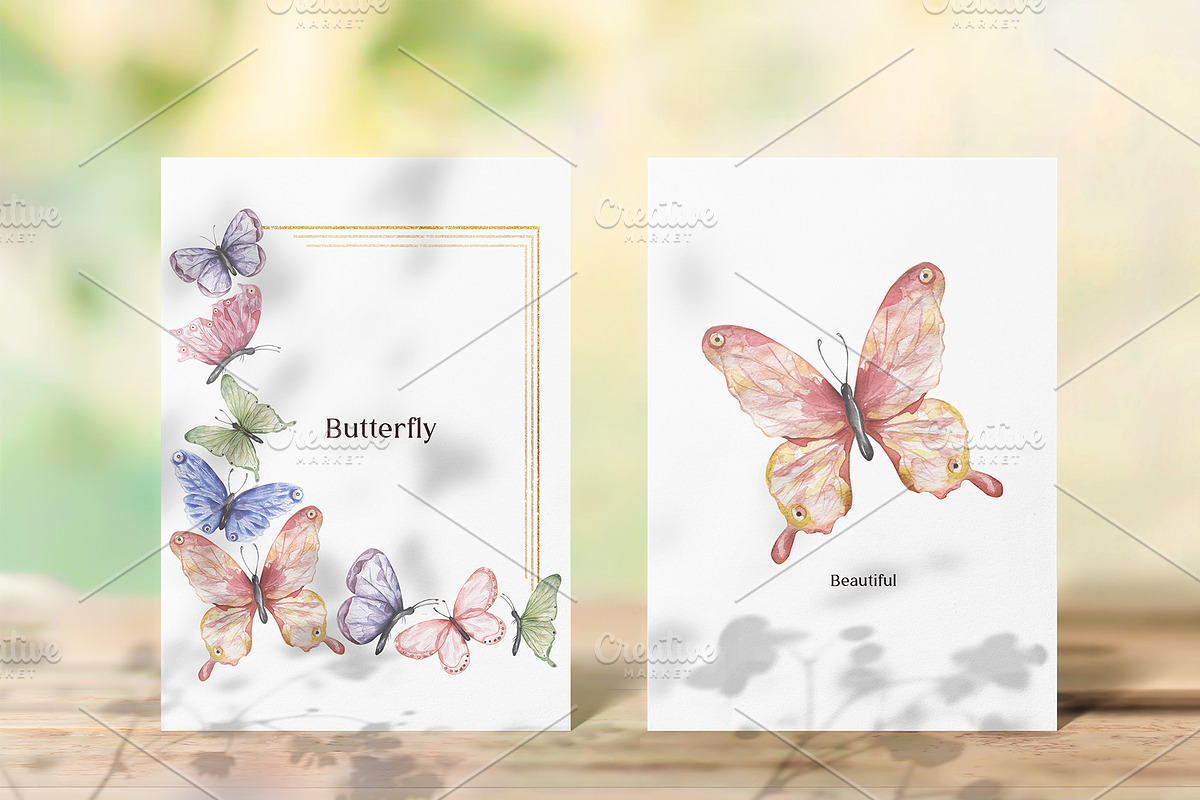 Watercolor Butterfly Collection, a Decorative Illustration by MayaNavits (Photo 12 of 15)