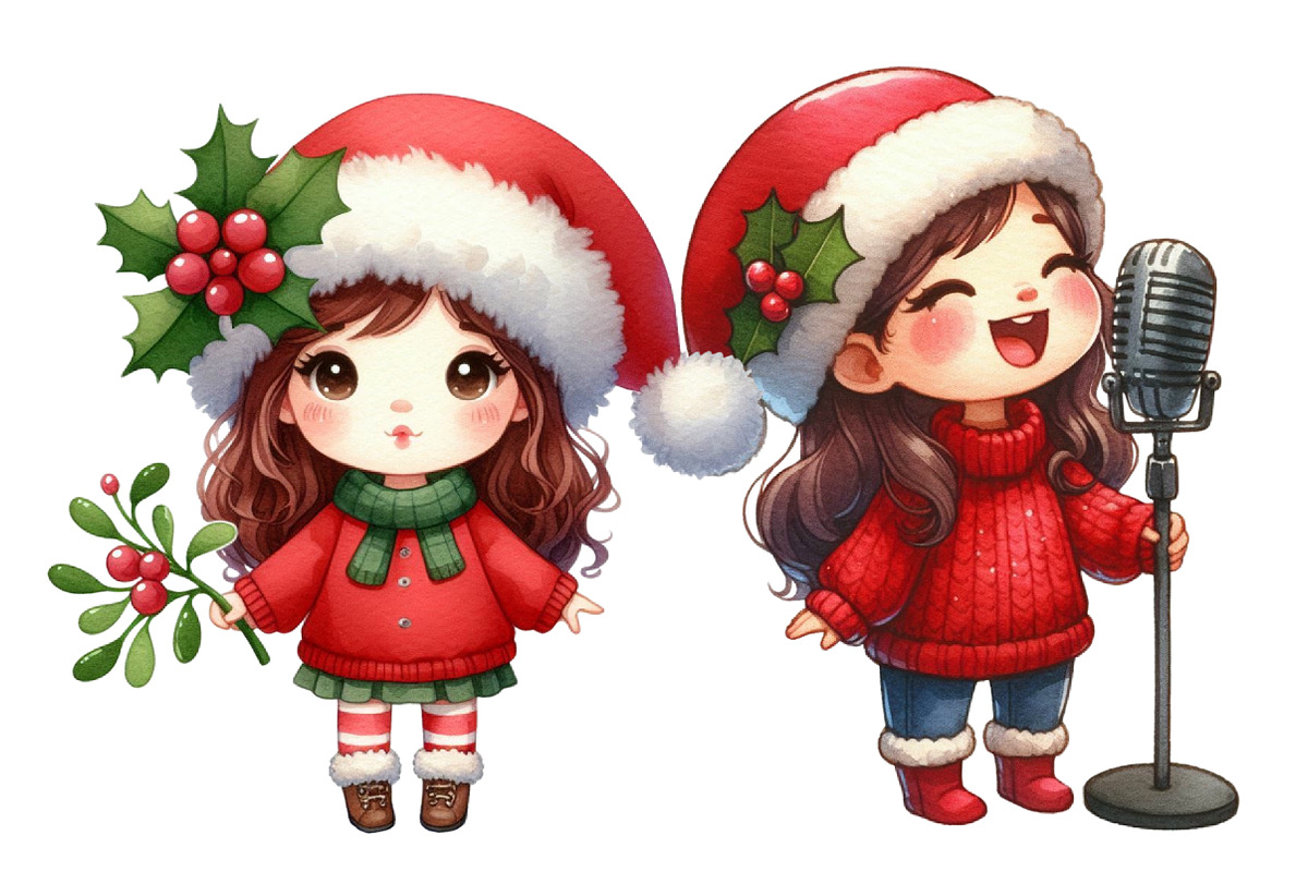 Christmas  Girl Clipart, an Illustration by Designworld (Photo 4 of 6)