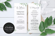 Wedding Program Template, Aurora, an Invitation Template by Alice Bluefox (Thumbnail 1 of 10)