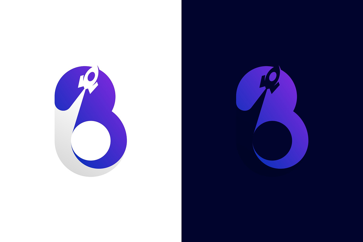 Modern Gradient Rocket Letter B Logo, a Branding & Logo Template by Artnivora.Std (Photo 3 of 4)