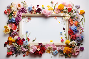 Picturesque Photo frame wild flowers, a Nature Photo by Ylivdesign