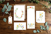Watercolor Wildflowers clipart, a Decorative Illustration by Lemon design (Thumbnail 13 of 21)