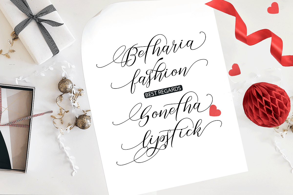 Sinthiya Bella, a Script Font by Deniz86 (Photo 5 of 11)