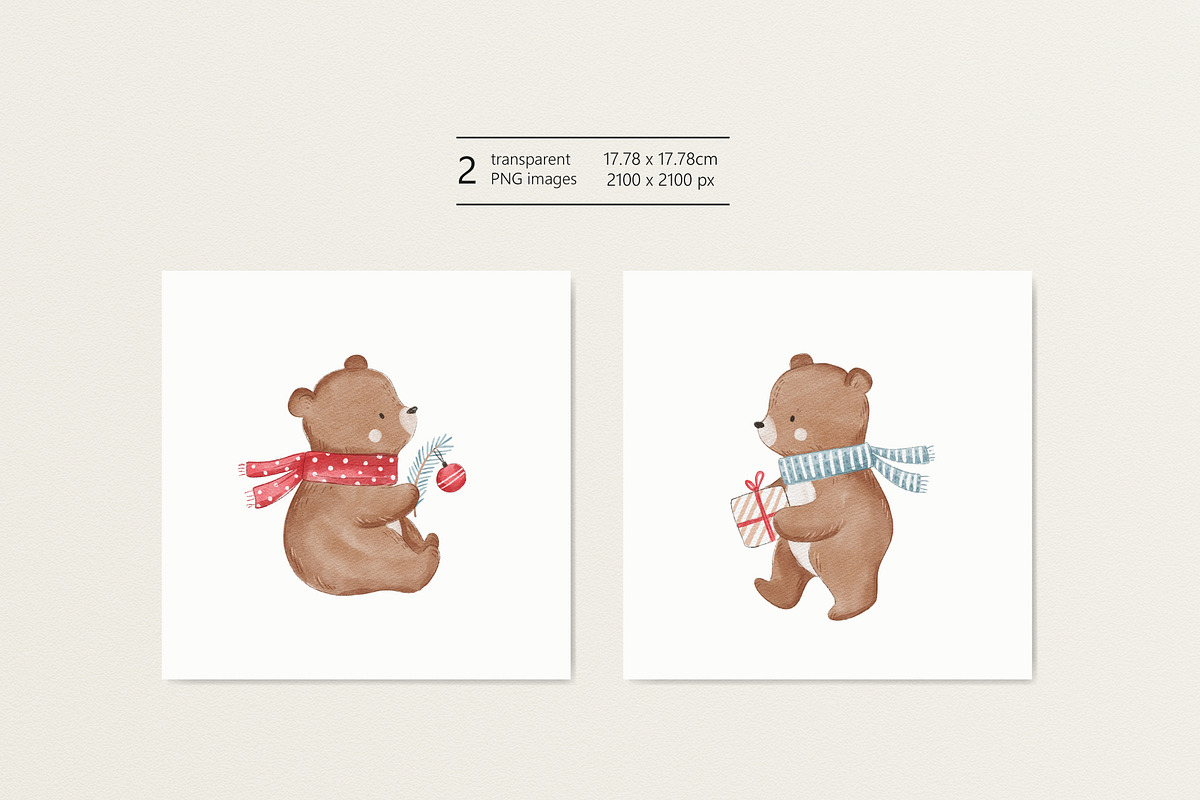 Christmas bear, a Pattern Graphic by Olena Kuznietsova (Photo 3 of 9)