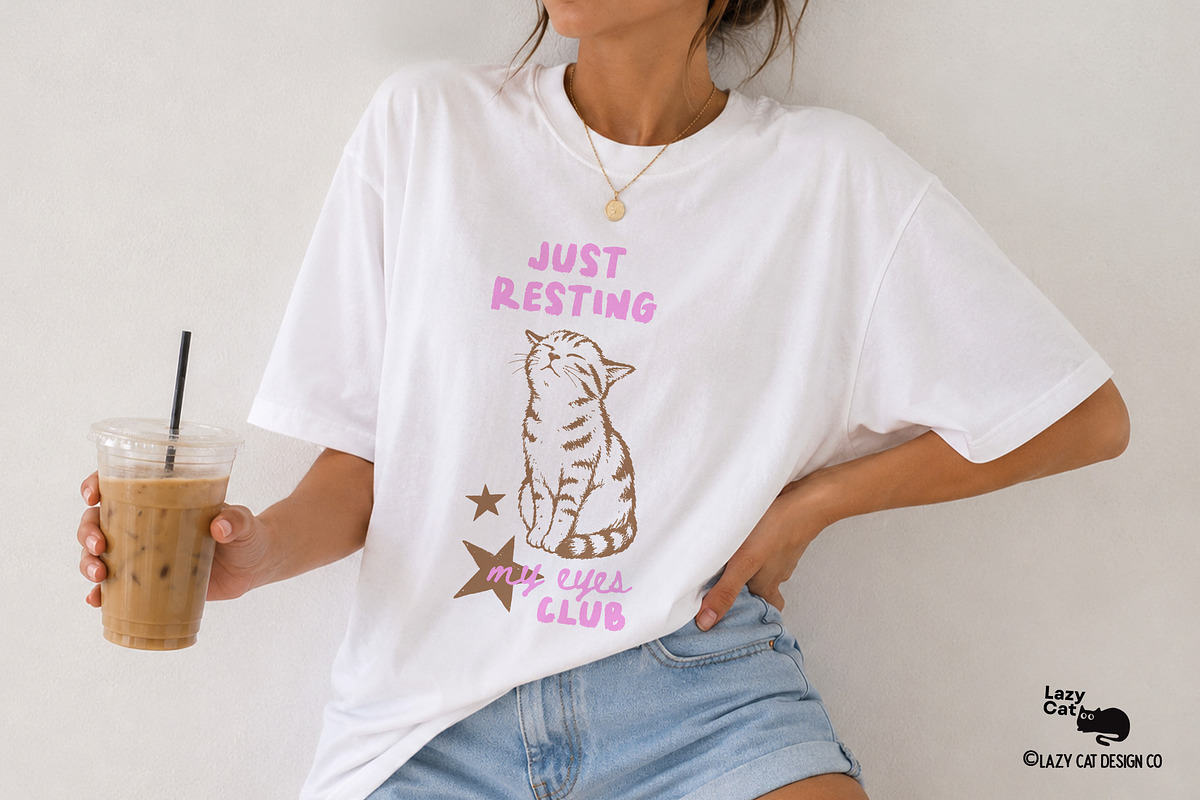 Hand-Drawn Funny Cat Quotes, an Object Graphic by Lazy Cat (Photo 2 of 8)