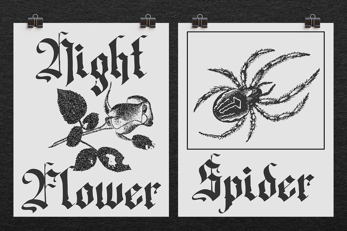 Zhatend Sildyer - Blackletter Font, a Blackletter Font by Randi Irvan | Rvandtype (Photo 6 of 11)