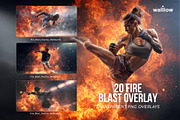 20 Fire Blast PNG Overlays, a Background Graphic by Walllow Creatives (Thumbnail 2 of 6)