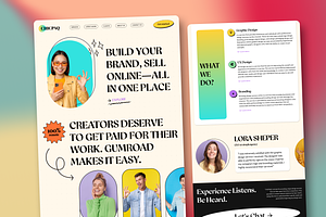 Landing page design Agency homepage