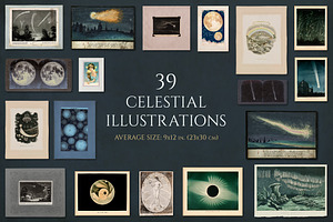 120 Vintage Celestial Ephemera