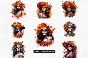 La Catrina Day Of The Dead Clipart