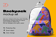 Backpack Mockup Set, a Wearable Device Mockup by 2dsight (Thumbnail 1 of 5)
