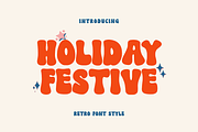 Holiday Festive, a Font by SaktiAvellin (Thumbnail 1 of 9)
