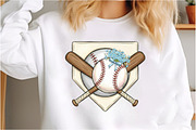 Softball Home Plate with Pink Bow, an Illustration by Designking (Thumbnail 1 of 6)