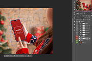 iPhone mockup festive Christmas, an iPhone Mockup by RSplaneta (Thumbnail 2 of 2)