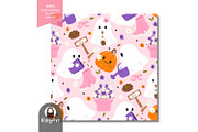 Halloween Gardening Seamless Pattern, a Pattern Graphic by KisbyArt (Thumbnail 3 of 3)