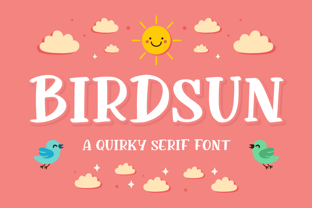 Birdsun a Quirky Serif Font, a Handwritten Font by Fatmawati (Photo 1 of 12)
