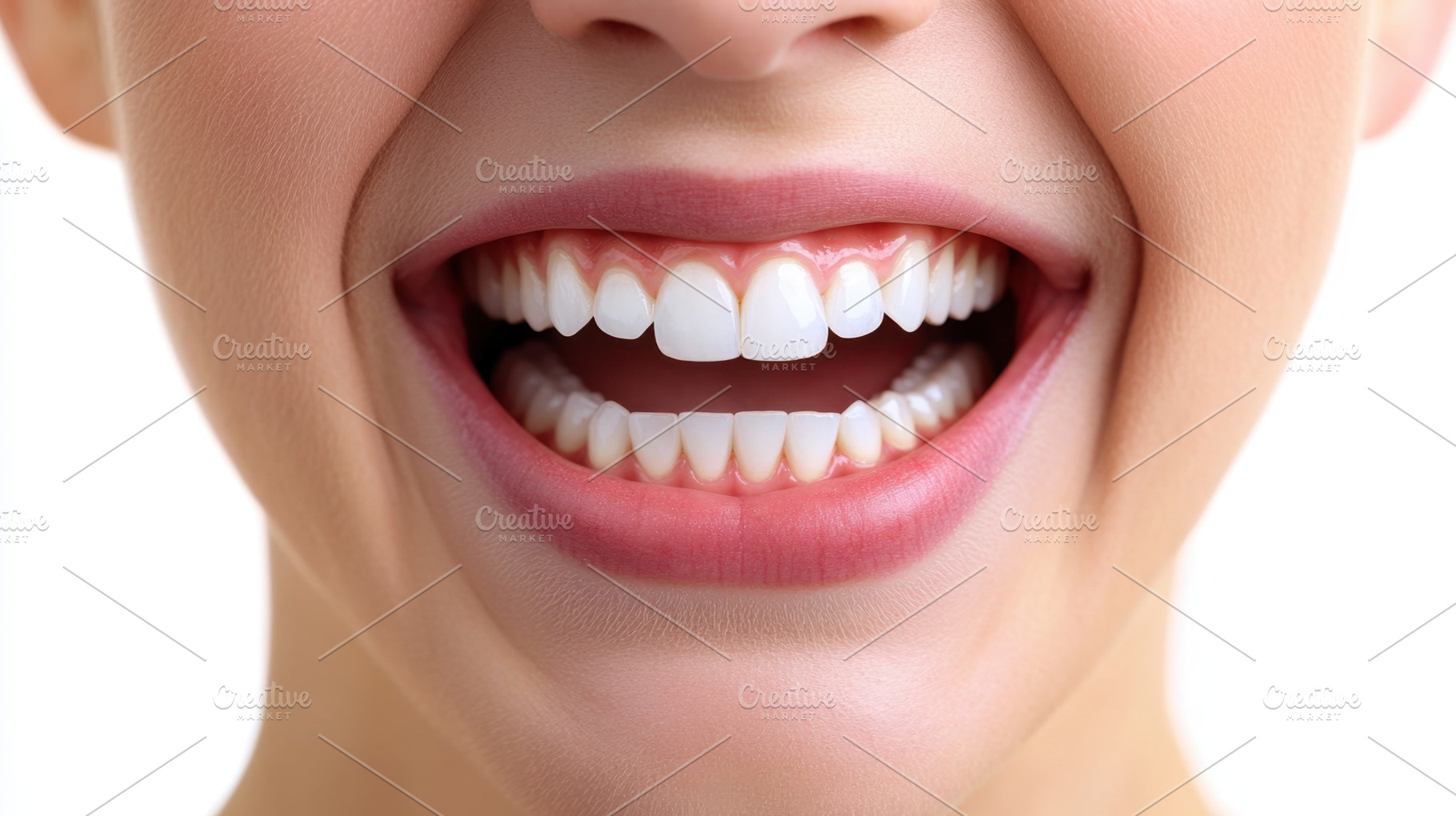 Bright smile revealing healthy teeth, a Photo by Beautiful things