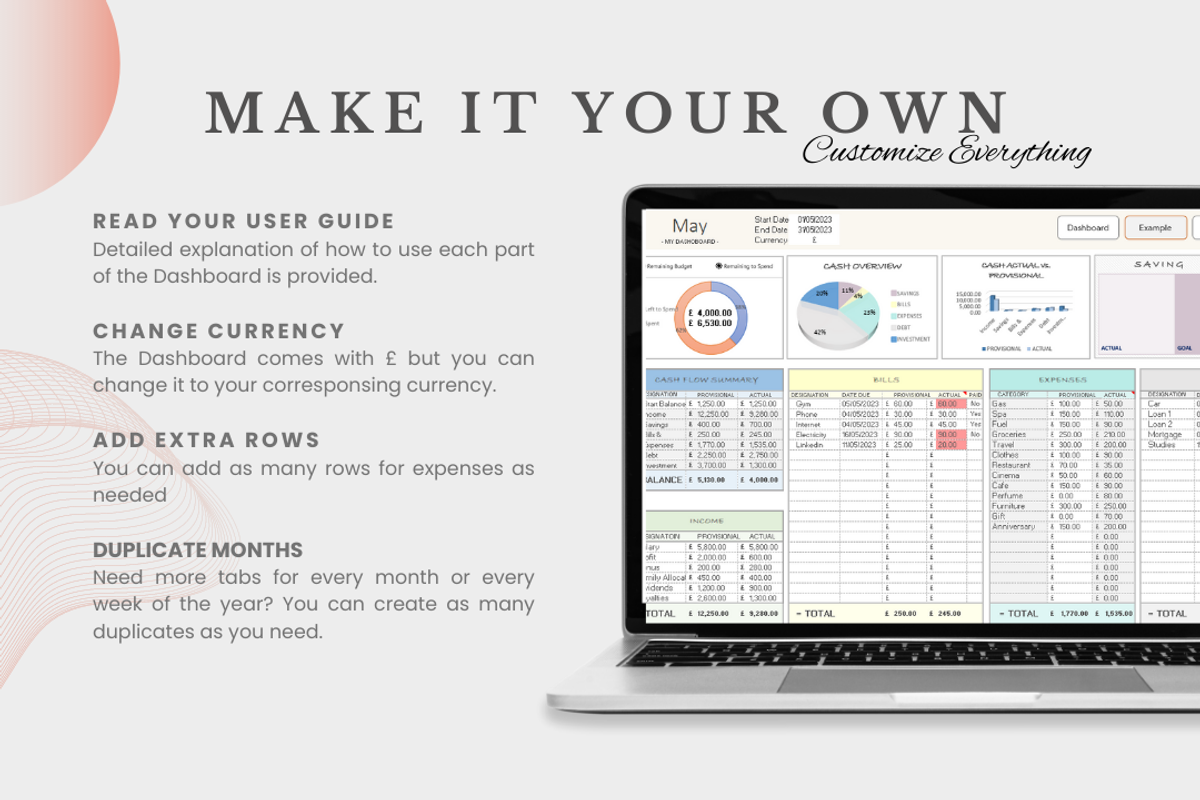 Monthly Budget Planner, a Templates & Theme by iScoop (Photo 5 of 10)