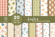 Retro Groovy Easter seamless pattern, a Pattern Graphic by JulzaArt (Thumbnail 1 of 6)