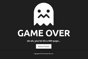 Animated HTML5/CSS3 404 Error Page