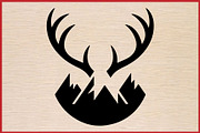 20 Deer Antler Mountain Silhouette, an Animal Illustration by Artivon (Thumbnail 3 of 4)