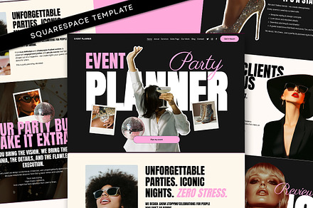 Party Planner Site Template, a Squarespace Template by Template Twist Shop